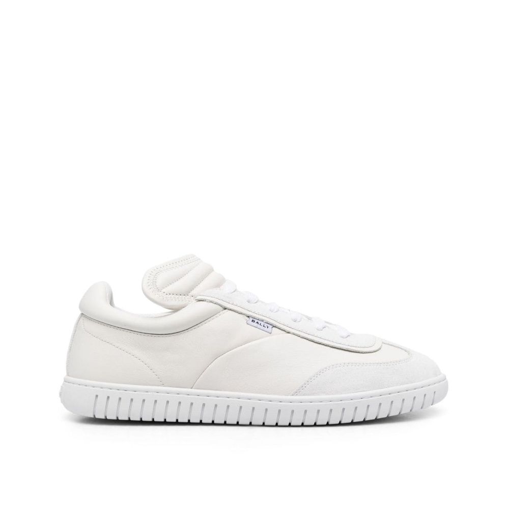 Bally White Calfskin Low Top Sneakers